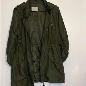 Green long jacket with hoodie 💚